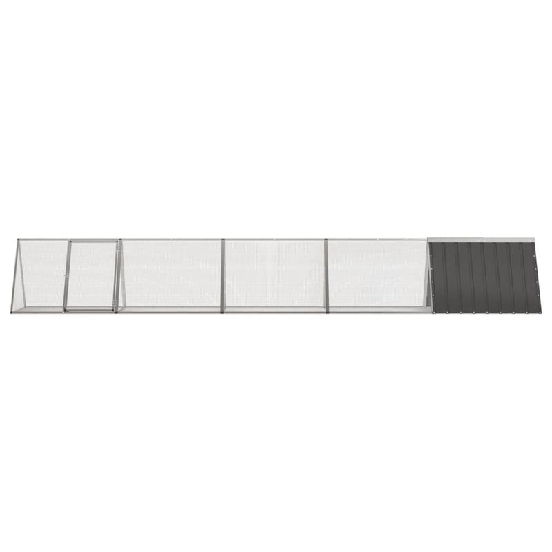 vidaXL antracitszürke horganyzott acél nyúlketrec 504,5 x 80,5 x 71 cm