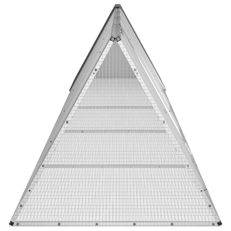 vidaXL antracitszürke horganyzott acél nyúlketrec 504,5 x 80,5 x 71 cm