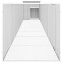 vidaXL szürke horganyzott acél csirkeketrec 800x91x100 cm