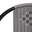 vidaXL 4 db műanyag rattan és acél kerti étkezőszék 110 kg