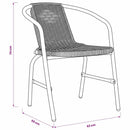 vidaXL 4 db műanyag rattan és acél kerti étkezőszék 110 kg