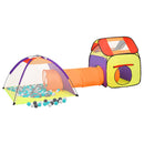 vidaXL többszínű gyerekjátszósátor 250 labdával 338 x 123 x 111 cm