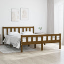 vidaXL Small Double mézbarna tömör fa ágykeret 120 x 190 cm