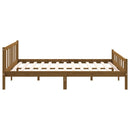 vidaXL King Size mézbarna tömör fa ágykeret 150 x 200 cm