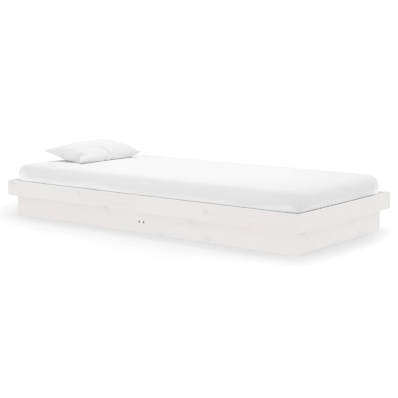 vidaXL fehér tömör fa ágykeret 90 x 200 cm