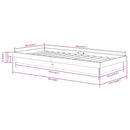 vidaXL fekete tömör fa ágykeret 100 x 200 cm