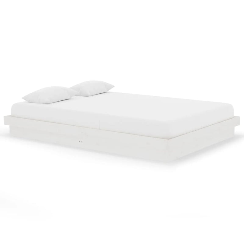 vidaXL fehér tömör fa ágykeret 140x200 cm