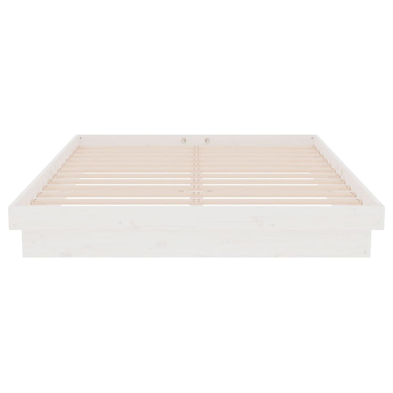 vidaXL fehér tömör fa ágykeret 140x200 cm