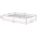 vidaXL King Size fehér tömör fa ágykeret 150 x 200 cm