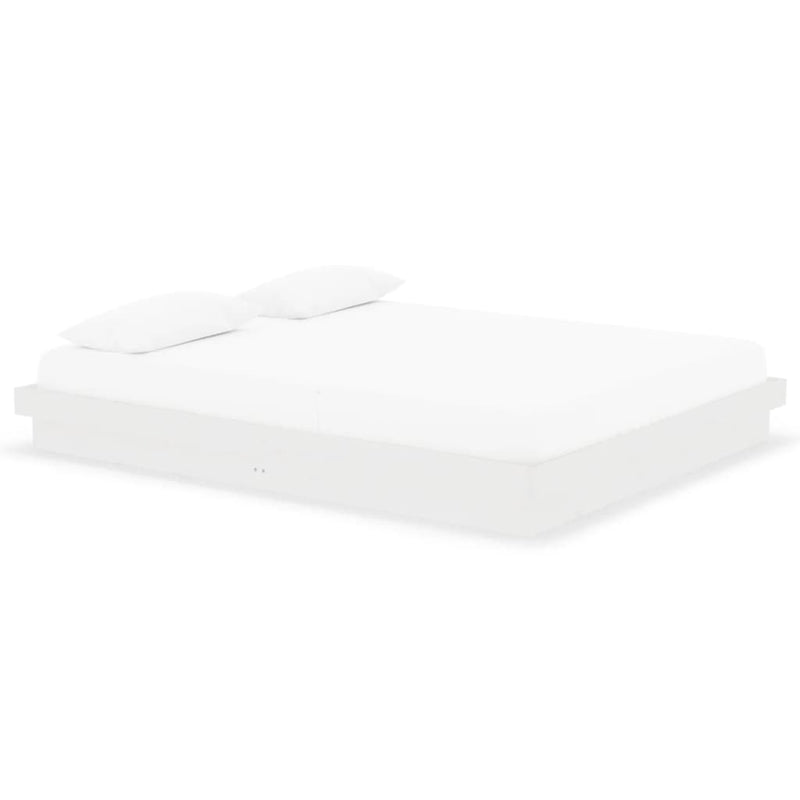 vidaXL fehér tömör fa ágykeret 160 x 200 cm