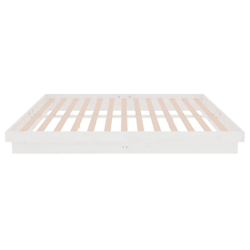 vidaXL fehér tömör fa ágykeret 160 x 200 cm