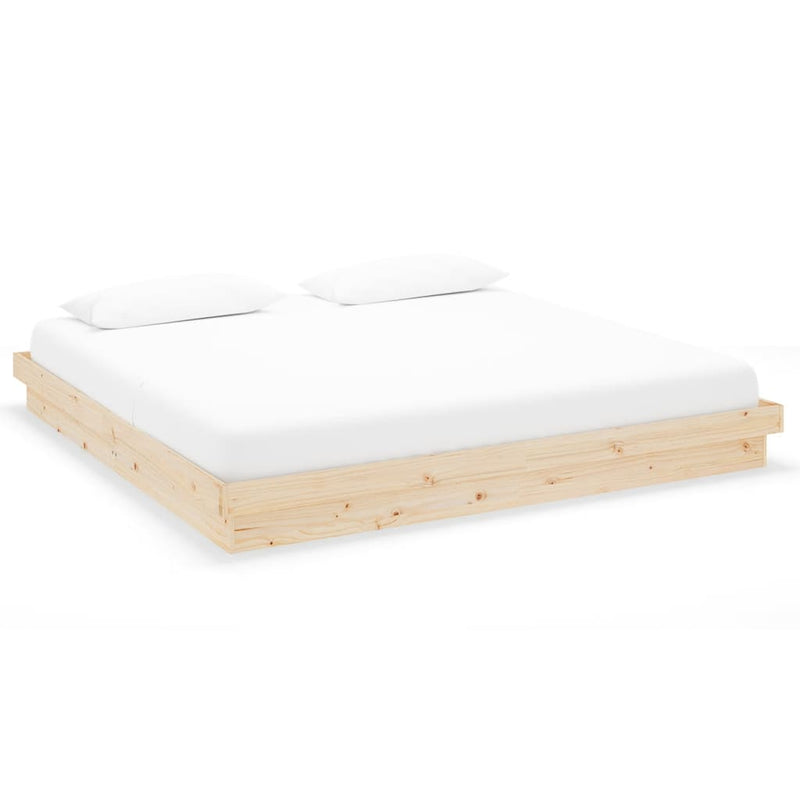 vidaXL tömör fa ágykeret matrac nélkül 200 x 200 cm