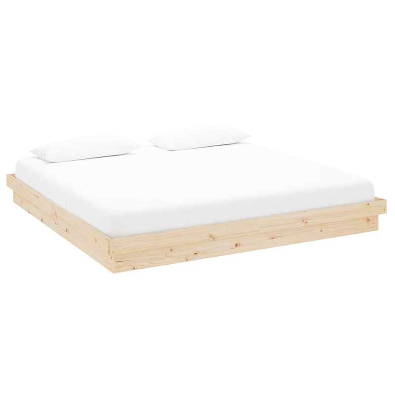 vidaXL tömör fa ágykeret matrac nélkül 200 x 200 cm