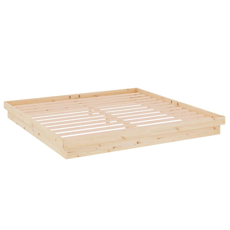vidaXL tömör fa ágykeret matrac nélkül 200 x 200 cm