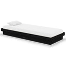 vidaXL Small Single fekete tömör fa ágykeret 75 x 190 cm