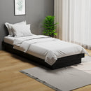 vidaXL Small Single fekete tömör fa ágykeret 75 x 190 cm