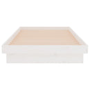 vidaXL Single fehér tömör fa ágykeret 90 x 190 cm