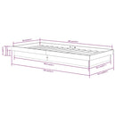 vidaXL Single fehér tömör fa ágykeret 90 x 190 cm