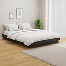 vidaXL Small Double szürke tömör fa ágykeret 120 x 190 cm