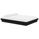 vidaXL Double fekete tömör fa ágykeret 135 x 190 cm