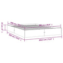 vidaXL fehér tömör fa ágykeret 200 x 200 cm