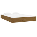vidaXL King Size mézbarna tömör fa ágykeret 150 x 200 cm