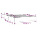 vidaXL King Size mézbarna tömör fa ágykeret 150 x 200 cm