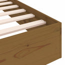 vidaXL Small Single mézbarna tömör fa ágykeret 75 x 190 cm