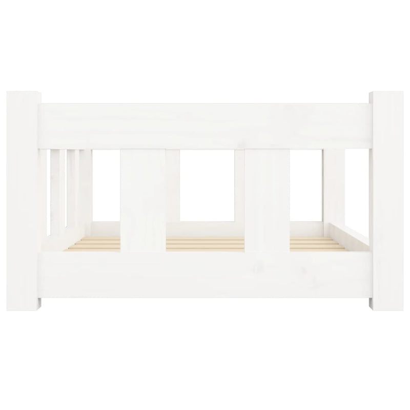 vidaXL fehér tömör fenyőfa kutyaágy 65,5 x 50,5 x 28 cm