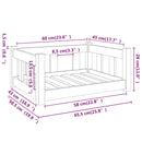 vidaXL fehér tömör fenyőfa kutyaágy 65,5 x 50,5 x 28 cm