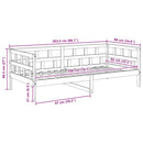 vidaXL mézbarna tömör fenyőfa kanapéágy 80x200 cm