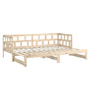 vidaXL tömör fenyőfa kihúzható kanapéágy 2 x (80 x 200) cm