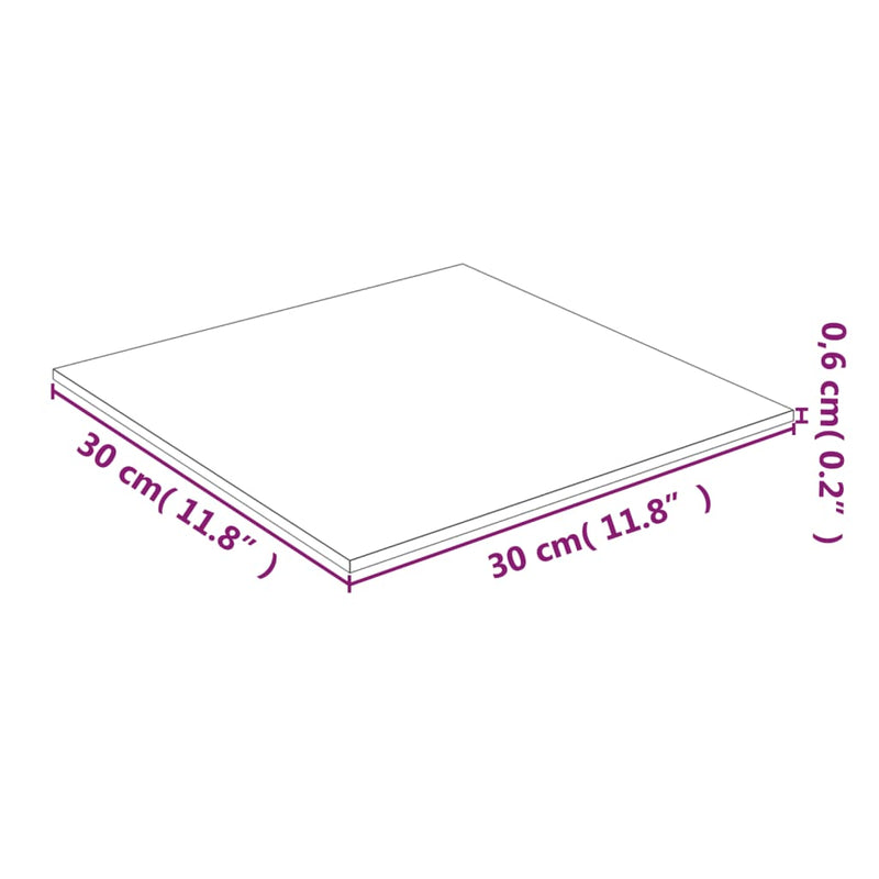 vidaXL átlátszó edzett üveg asztallap 30 x 30 cm