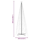 vidaXL kúp alakú karácsonyfa 1400 hideg fehér LED-del 160 x 500 cm
