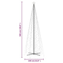 vidaXL kúp alakú karácsonyfa 1400 meleg fehér LED-del 160 x 500 cm