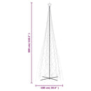 vidaXL kúp alakú karácsonyfa 3000 kék LED-del 230 x 800 cm