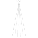 vidaXL karácsonyfa zászlórúdon 108 hideg fehér LED-del 180 cm