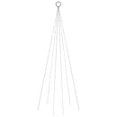 vidaXL karácsonyfa zászlórúdon 108 kék LED-del 180 cm