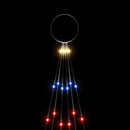 vidaXL karácsonyfa zászlórúdon 108 színes LED-del 180 cm