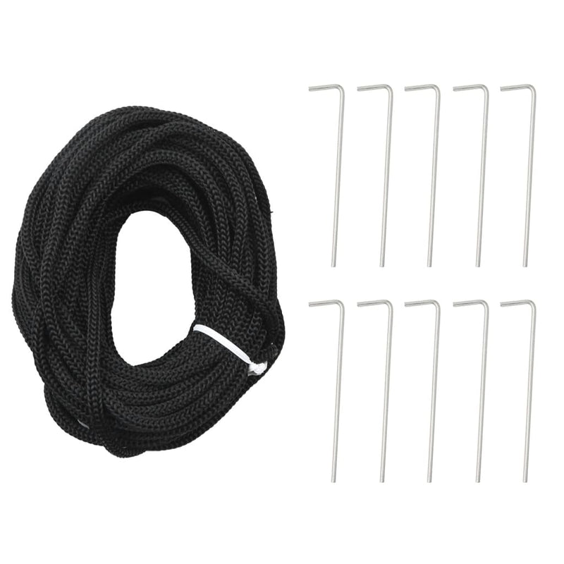 vidaXL karácsonyfa zászlórúdon 310 kék LED-del 300 cm