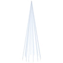 vidaXL karácsonyfa zászlórúdon 732 hideg fehér LED-del 500 cm