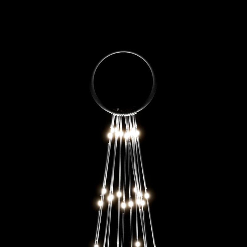 vidaXL karácsonyfa zászlórúdon 732 hideg fehér LED-del 500 cm