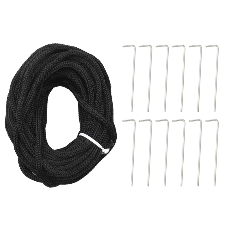 vidaXL karácsonyfa zászlórúdon 732 kék LED-del 500 cm