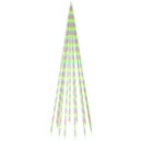 vidaXL karácsonyfa zászlórúdon 732 színes LED-del 500 cm