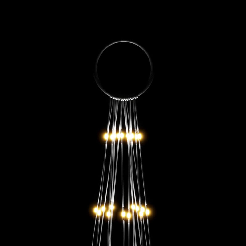 vidaXL karácsonyfa zászlórúdon 1134 meleg fehér LED-del 800 cm