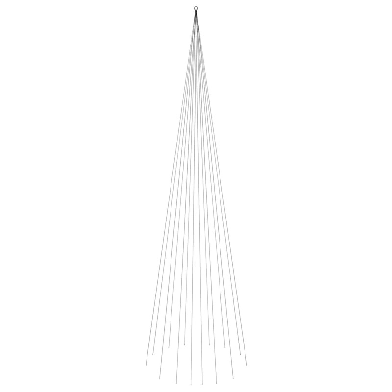 vidaXL karácsonyfa zászlórúdon 1134 kék LED-del 800 cm