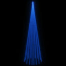 vidaXL karácsonyfa zászlórúdon 1134 kék LED-del 800 cm