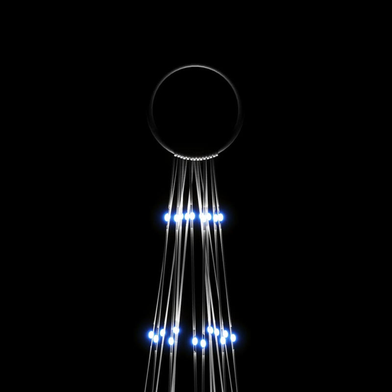 vidaXL karácsonyfa zászlórúdon 1134 kék LED-del 800 cm