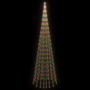 vidaXL karácsonyfa zászlórúdon 1134 színes LED-del 800 cm