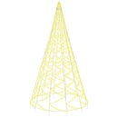 vidaXL karácsonyfa zászlórúdon 3000 meleg fehér LED-del 800 cm